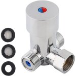 Vanne d'eau chaude et froide, super pratique g1 / 2 mitigeur d'eau froide et chaude automatique contrle ...