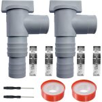 Vanne d'entretien / d'arrt pour piscine avec raccord de tuyau de 32 / 38mm, vanne piscine double split ...