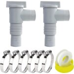 Vanne piscine 32mm 38mm, vanne d'entretien / d'arrt pour piscine avec raccord de tuyau de 32 / 38mm, ...