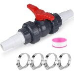 Vanne piscine avec raccord tuyau pour tuyau piscine 32 - 38mm raccord tuyau d'arrosage raccord piscine ...