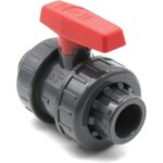 Vanne en pvc 25 colle pour robinet � double joint adapt�e au connecteur de tuyau d'arrosage, � la pompe ...