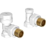 Vannes de radiateur angulaires, blanches - w901 - 000 - 20 - mexen