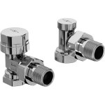 Vannes de radiateur angulaires, chrome - w901 - 000 - 01 - mexen