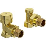 Vannes de radiateur angulaires, dor�es - w901 - 000 - 50 - mexen