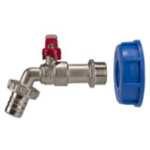 Vanne de r�servoir airfit, robinet � boule 1  et �crou de serrage 59 mm