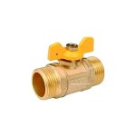 Vanne  sphre papillon gaz en laiton 3 / 4'' - 25mm. vanne  ailettes approuve par gaz, pn5