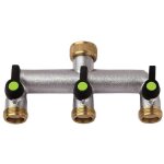 Vanne � trois voies 3 / 4  x 3 / 4 , collecteur � trois voies, �quipement d'irrigation de jardin