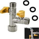 Vanne trois voies robinet wc douchette laiton d�rivation douche rondelles caoutchouc salle de bain cuisine ...