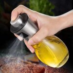 Vaporisateur huile olive 200 ml acier inoxydable �tanche bouteille verre barbecue cuisine salade