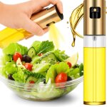 Vaporisateur d'huile, huile d'olive et vinaigre, vaporisateur fin, distributeur, 100 ml, or