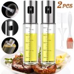 Vaporisateur d'huile et de vinaigre, 2pcs pulv�risateur d'huile 100ml, avec 1 brosse et 1 entonnoir 1 ...