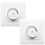 Variateur mural 2ps, panneau de contr�leur de lumi�re rotatif � bouton - ac180 - 265v - blanc