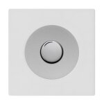 Fontini - variateur universel alu - bouton chrome dom + plaque simple blanc