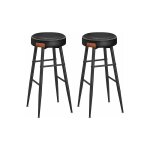 Vasagle - collection echo tabouret de bar, lot de 2, chaise de cuisine, sige haut, en pu avec coutures, ...