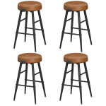 Vasagle - collection echo tabouret de bar, lot de 4, chaise de cuisine, sige haut, en pu avec coutures, ...