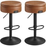 Vasagle - ekho collection - tabourets de bar pivotant  360, lot de 2, hauteur rglable, avec rangement, ...