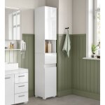 Vasagle - meuble de salle de bain, colonne, avec tiroir, tagres rglables, compartiments, 30 x 30 x ...