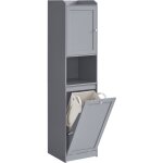 Vasagle - meuble de salle de bain, panier  linge, placard de rangement haut, sac intrieur amovible ...