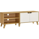 Vasagle ? meuble tv 2 portes avec �tag�res r�glables ? longueur 140 cm ? pour t�l�visions jusqu'� 60 ...