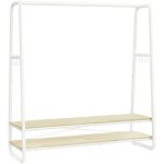 Vasagle - portant � v�tement, porte - manteaux, armoire, vestiaire, avec 2 �tag�res, 6 crochets en forme ...
