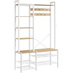 Vasagle - porte - manteau, meuble d'entr�e, avec porte - chaussures, 5 �tag�res de rangement, 9 pat�res ...