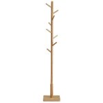 Vasagle - portemanteau, portant  vtements en bois, support sur pieds avec 8 crochets, pour manteaux, ...