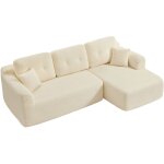 Vasagle sofa d?angle modulable, canap� 3 places sans montage, grande m�ridienne droite, pour salon ou ...