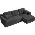Vasagle sofa d?angle modulable, canap� 3 places sans montage, grande m�ridienne droite, pour salon ou ...