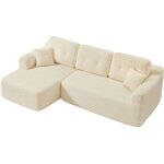 Vasagle sofa d?angle modulable, canap� 3 places sans montage, grande m�ridienne gauche, pour salon ou ...