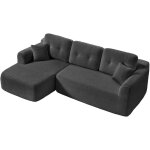 Vasagle sofa d?angle modulable, canap� 3 places sans montage, grande m�ridienne gauche, pour salon ou ...
