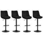 Vasagle tabourets de bar, lot de 4, chaises de cuisine, en velours, si�ge pivotant � hauteur r�glable, ...