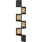 Tagre d'angle, tagre murale flottante  5 niveaux, tagre d'angle en zigzag, cts en rotin pvc, ...