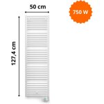 Vasco - radiateur sche - serviettes lectrique e - bano bm - el h. 127, 4 x 50 cm