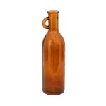Vase bouteille en verre 'yana' 50cm ambre