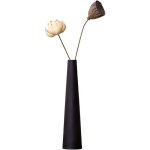 Vase c�ramique conique noir col �troit, d�coratif pour table, chambre, salon ou bureau