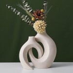 Vase ceramique, vase design, vase � fleurs blanc, d�coration vase de table moderne, couple amoureux en ...