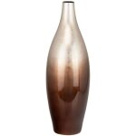 Vase en c�ramique laqu� argent brun 19, 5 x 19, 5 x 59 cm