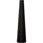 Vase conique noir c�ramique givr�e tige unique, petit bourgeon pour chambre ou bureau