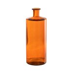 Paris prix - vase d�co en verre 'bouteille' 40cm orange