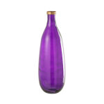 Vase d�co en verre  mandie  75cm mauve
