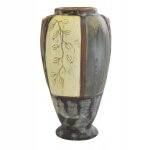 Vase d�coratif en c�ramique avec feuilles, hauteur 30 cm