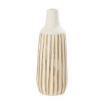 Paris prix - vase design en bois 'ying' 45cm blanc & naturel