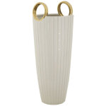 Vase design en c�ramique  shopping  45cm blanc