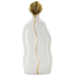 Vase design en c�ramique  uma  40cm blanc