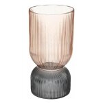 Vase design en verre 'bicolore' 24cm rose