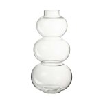 Paris prix - vase design en verre 'boule' 36cm transparent