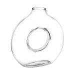 Vase design en verre 'circle' 25cm transparent