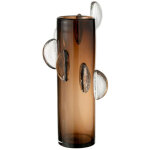 Vase design en verre  steggy  46cm marron