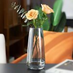 Vase  fleurs en verre, vases de centre de table en verre pais, dcoration moderne pour la maison, arrangemen ...