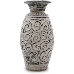 Ancient wisdom - vase en forme de tourbillons - cr�me - vendu par 1